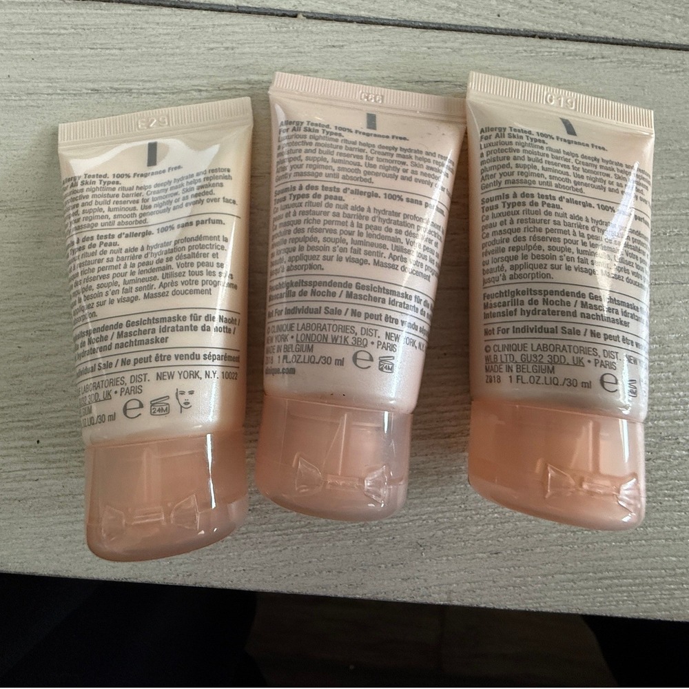 Clinique Moisture Surge Overnight Mask 1oz 30ml Travel Size Lot of 3 New - Picture 2 of 3